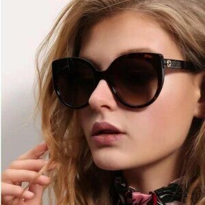 New Authentic GUCCI  Acetate Cat Eye Sunglasses GG0325S Tortoise